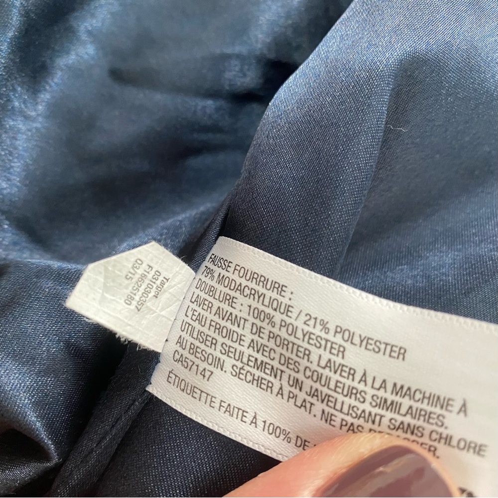 Cherokee blue faux fur dressy sweater or jacket - Picture 7 of 7